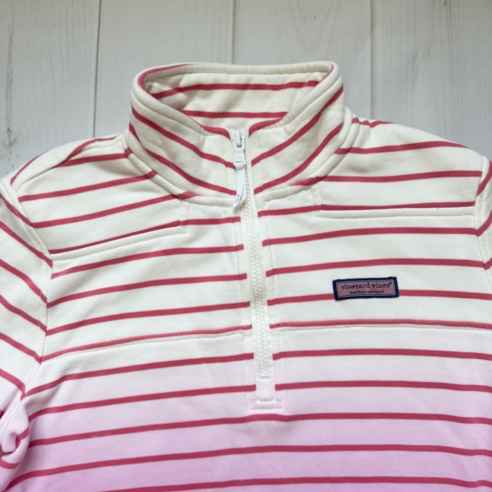 Vineyard Vines Striped Ombré Shep Half-Zip Shirt - Picture 2 of 7